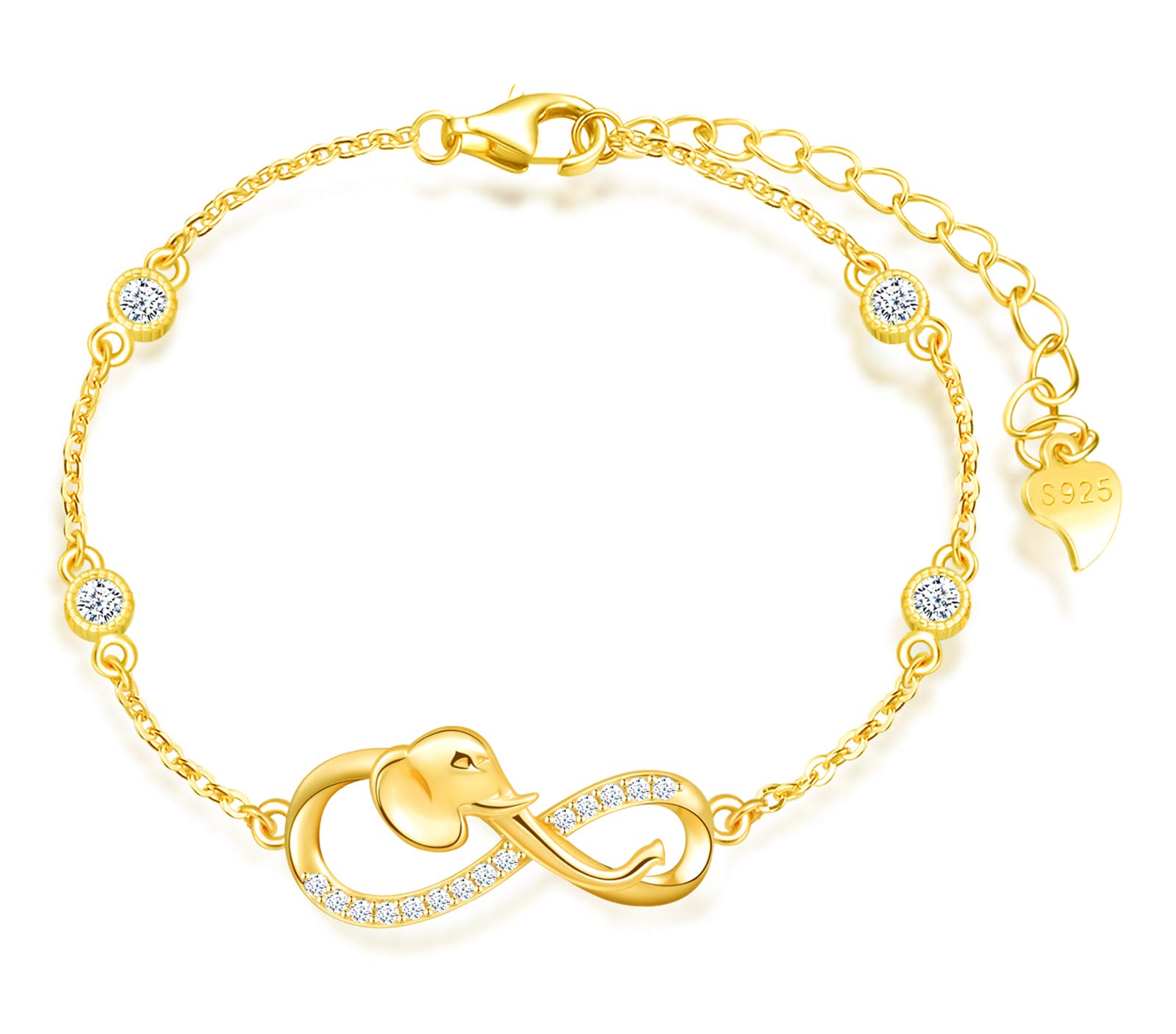 INFINIONLY Fashion Bracelets C-stella bracciale oro elefante stella