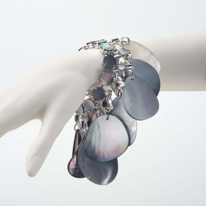 Chic Ad Hoc Bracciali Charms in Madreperla Grigia