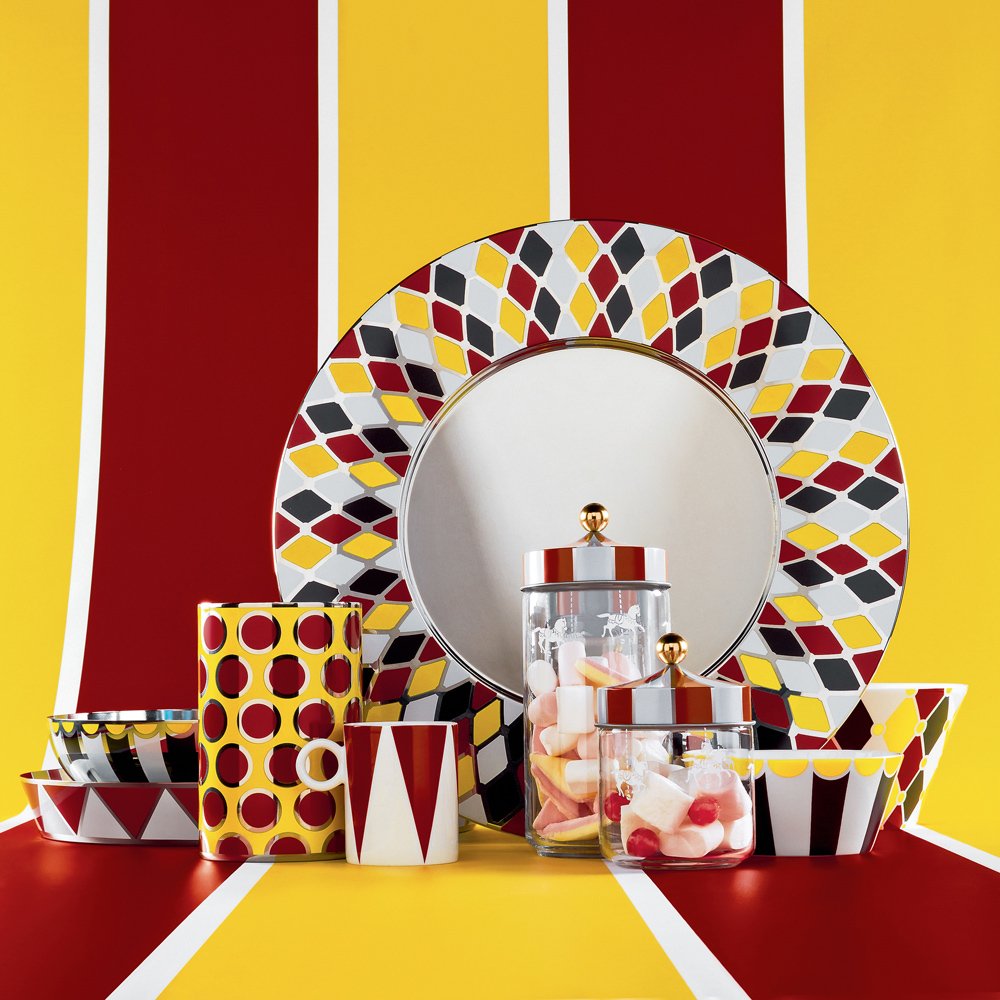 Alessi Circus MW34 Vassoio Rotondo Acciaio 48 cm Multicolore