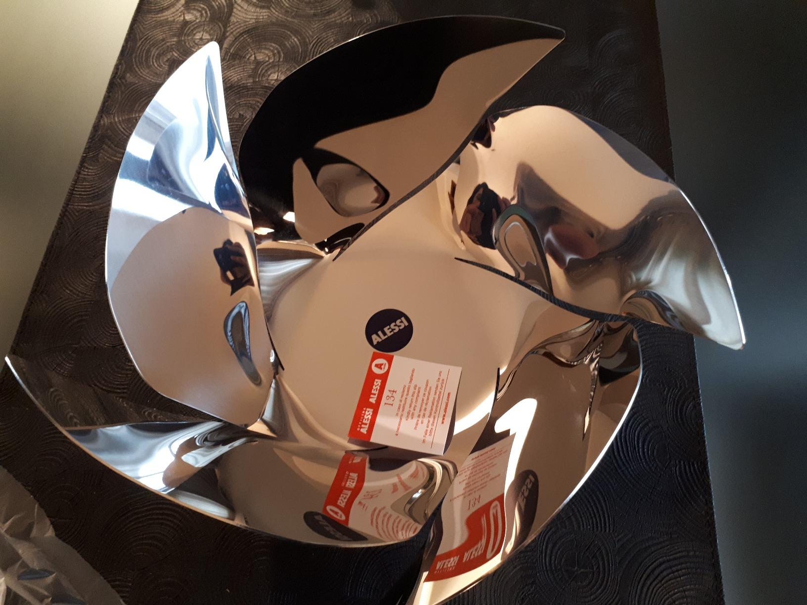 Alessi Twist Again OD02/29 fruttiera acciaio argento 29 cm