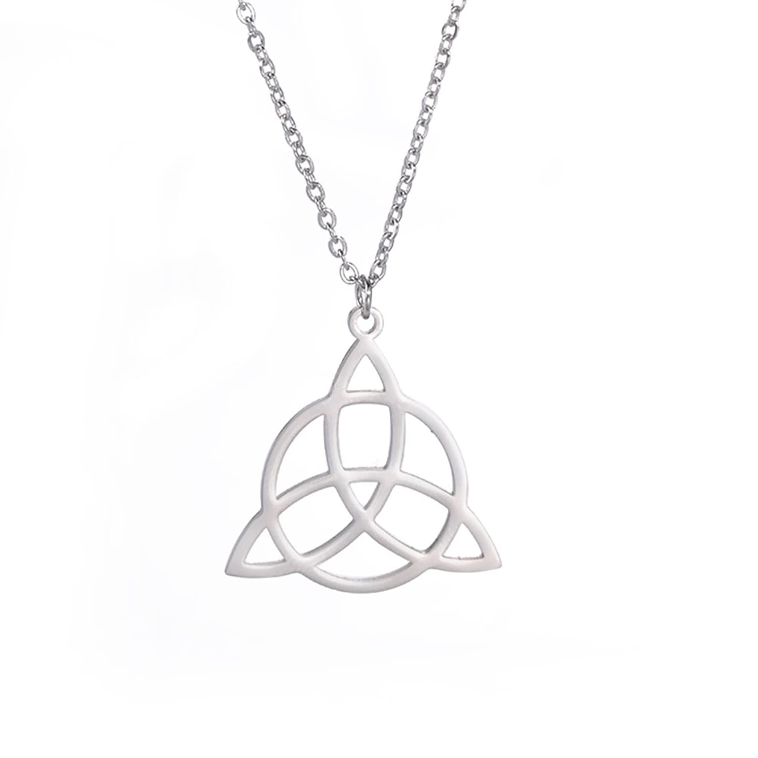 Eueavan Necklaces Collana Vichinga Runa Acciaio Triangolo