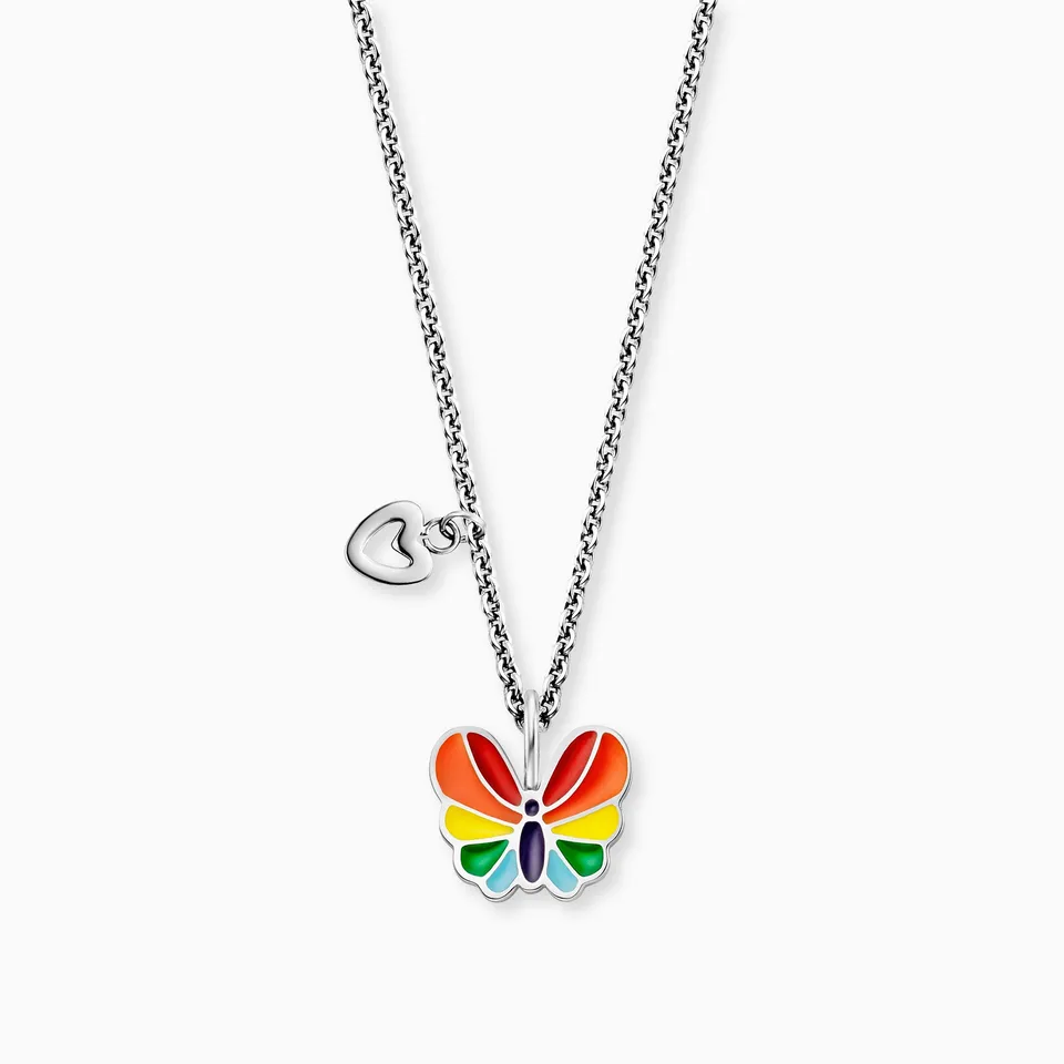 Engelsrufer Kinder collana farfalla acciaio smalto bambina