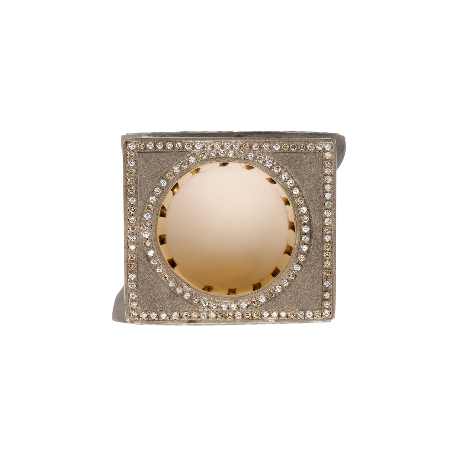 Le Sibille Capitello Anello titanio oro diamanti