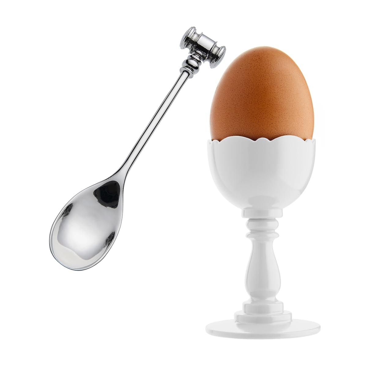 Alessi Dressed MW14SET Portauovo Bianco Acciaio Cucchiaio