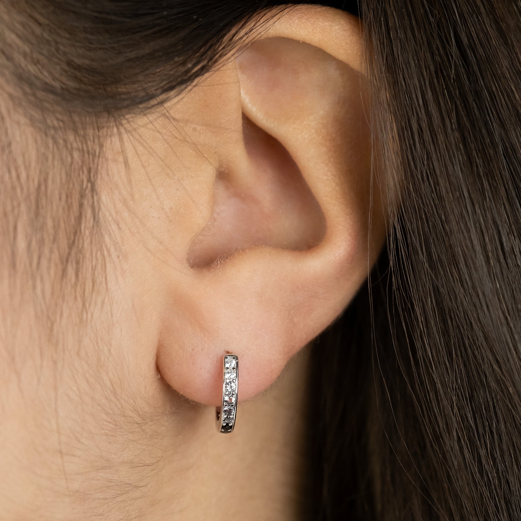 Engelsrufer Ohrringe Shade creole argento 925 zirconia 13 mm