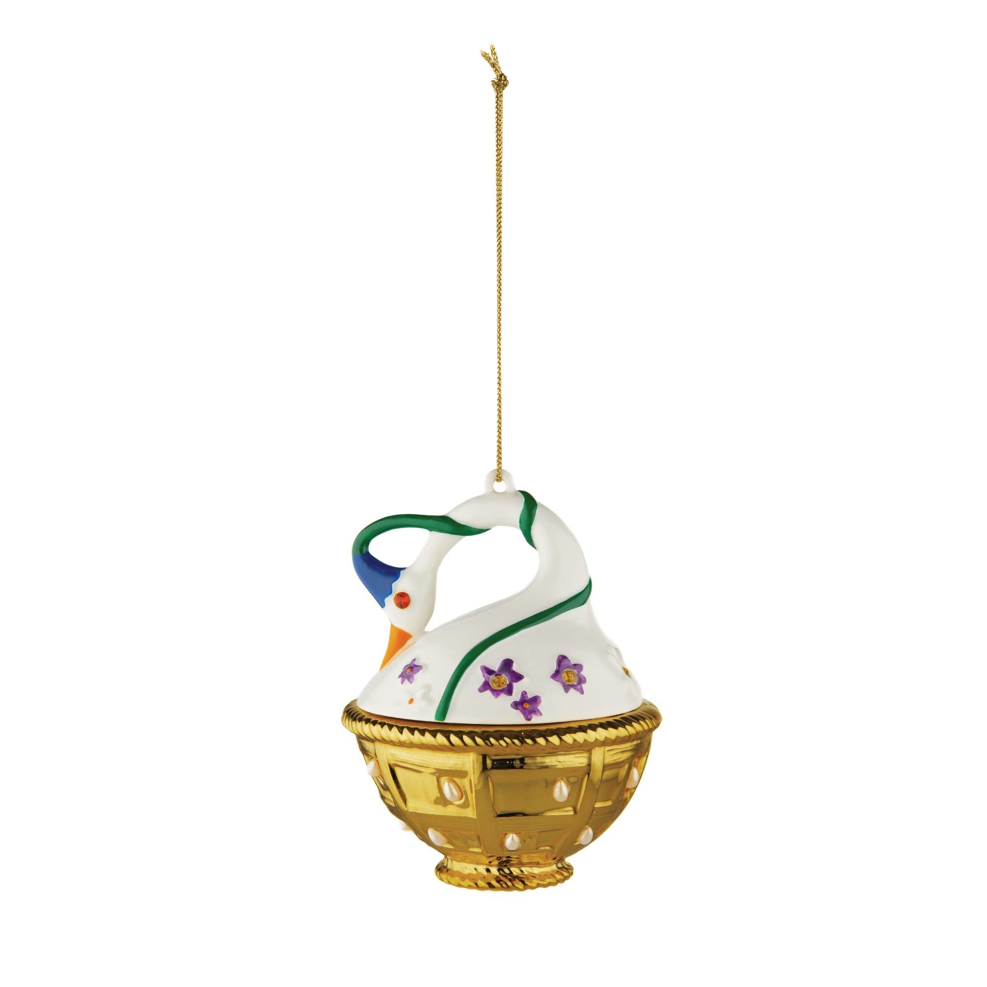 Alessi MJ16/10 Cigno di Primavera decorazione porcellana