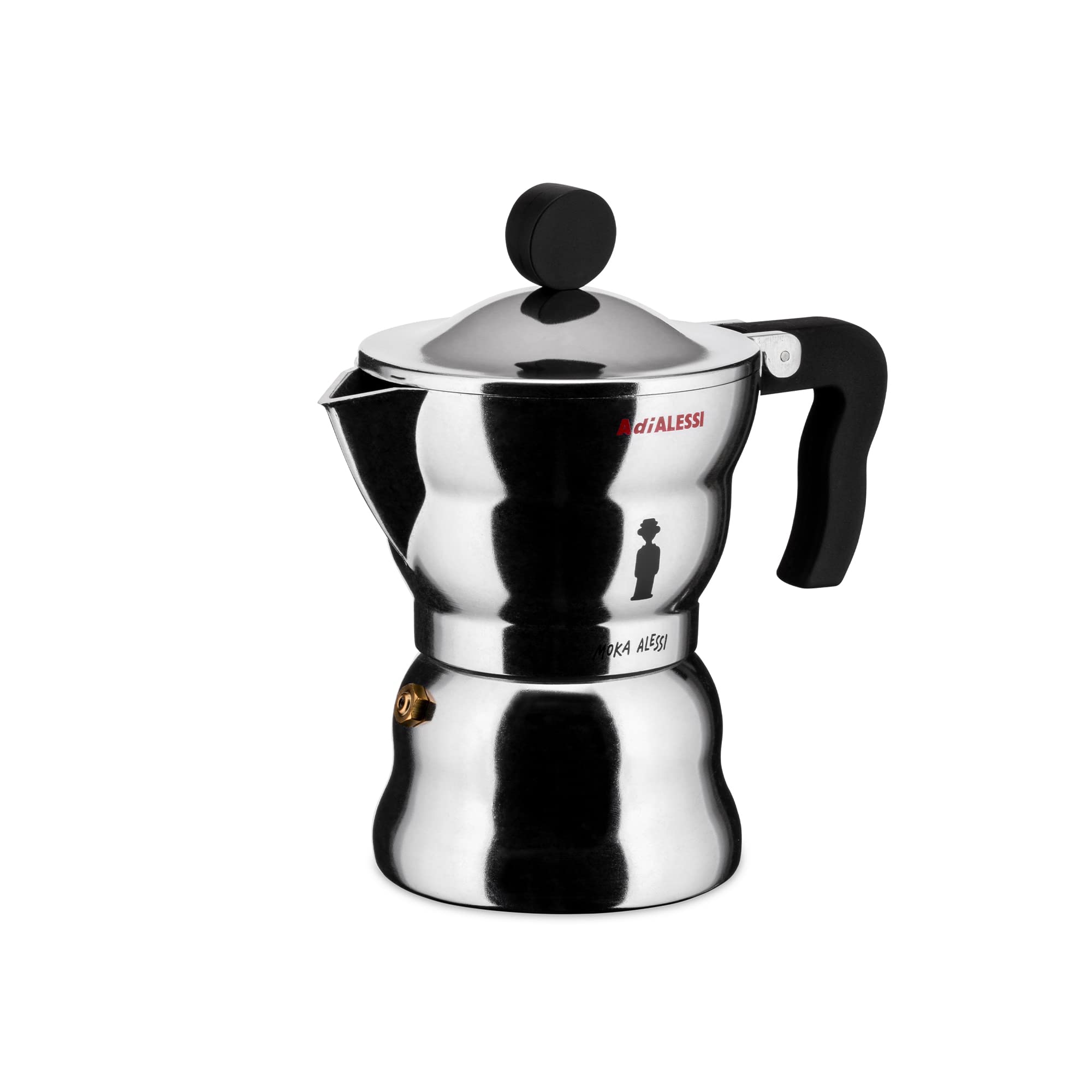 Alessi Moka AAM33/3 Caffettiera 3 Tazze Alluminio
