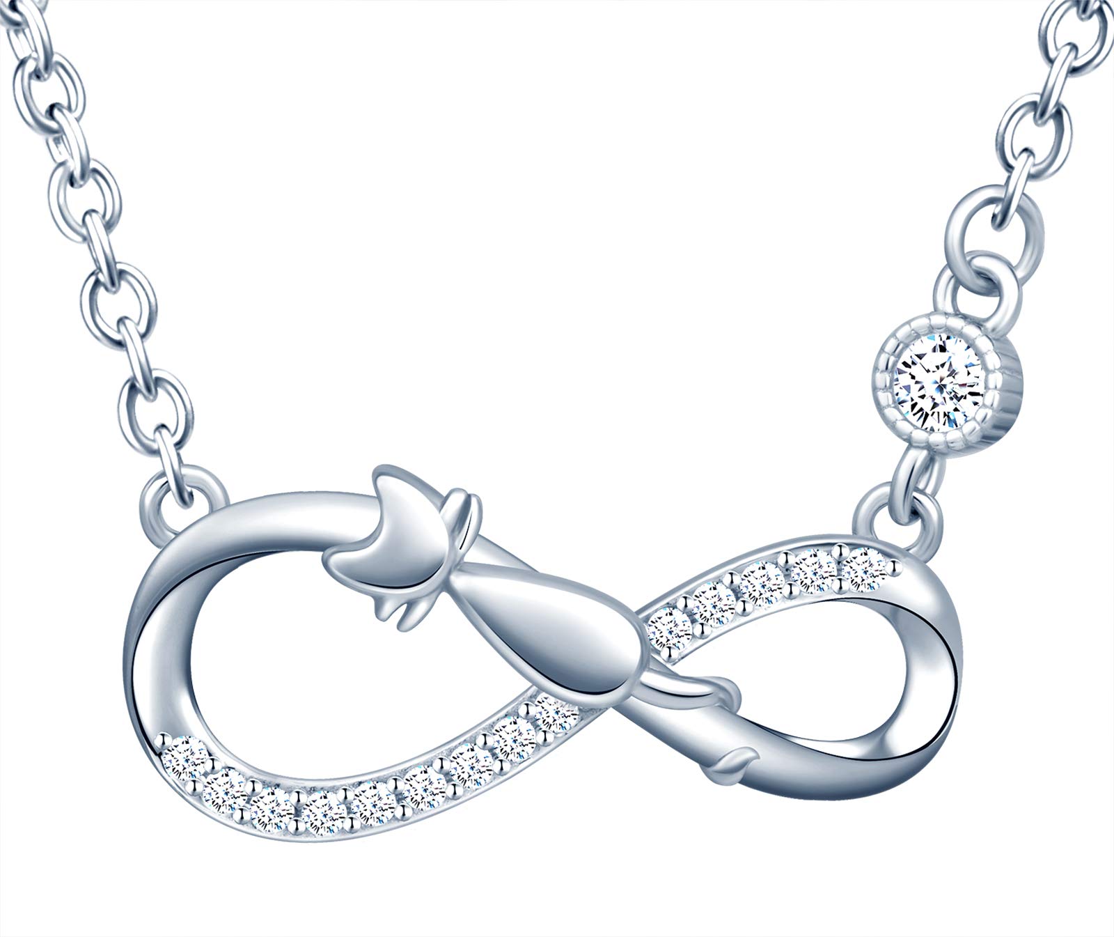 INFINIONLY Collana Infinito Argento 925 Zirconio Donna Silver