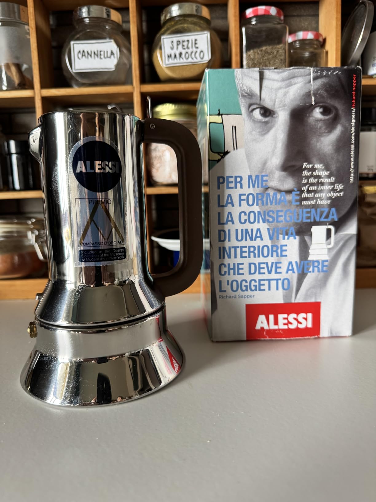 Alessi 9090/3 Caffettiera Acciaio 3 Tazze Induzione
