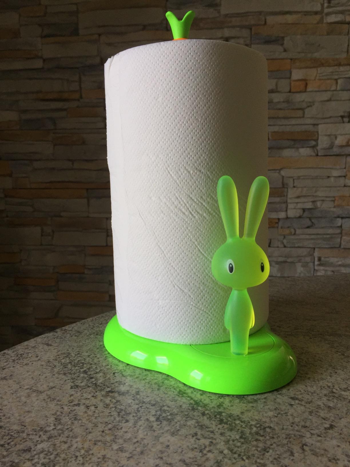 Alessi Bunny & Carrot ASG42 GR portarotolo cucina verde