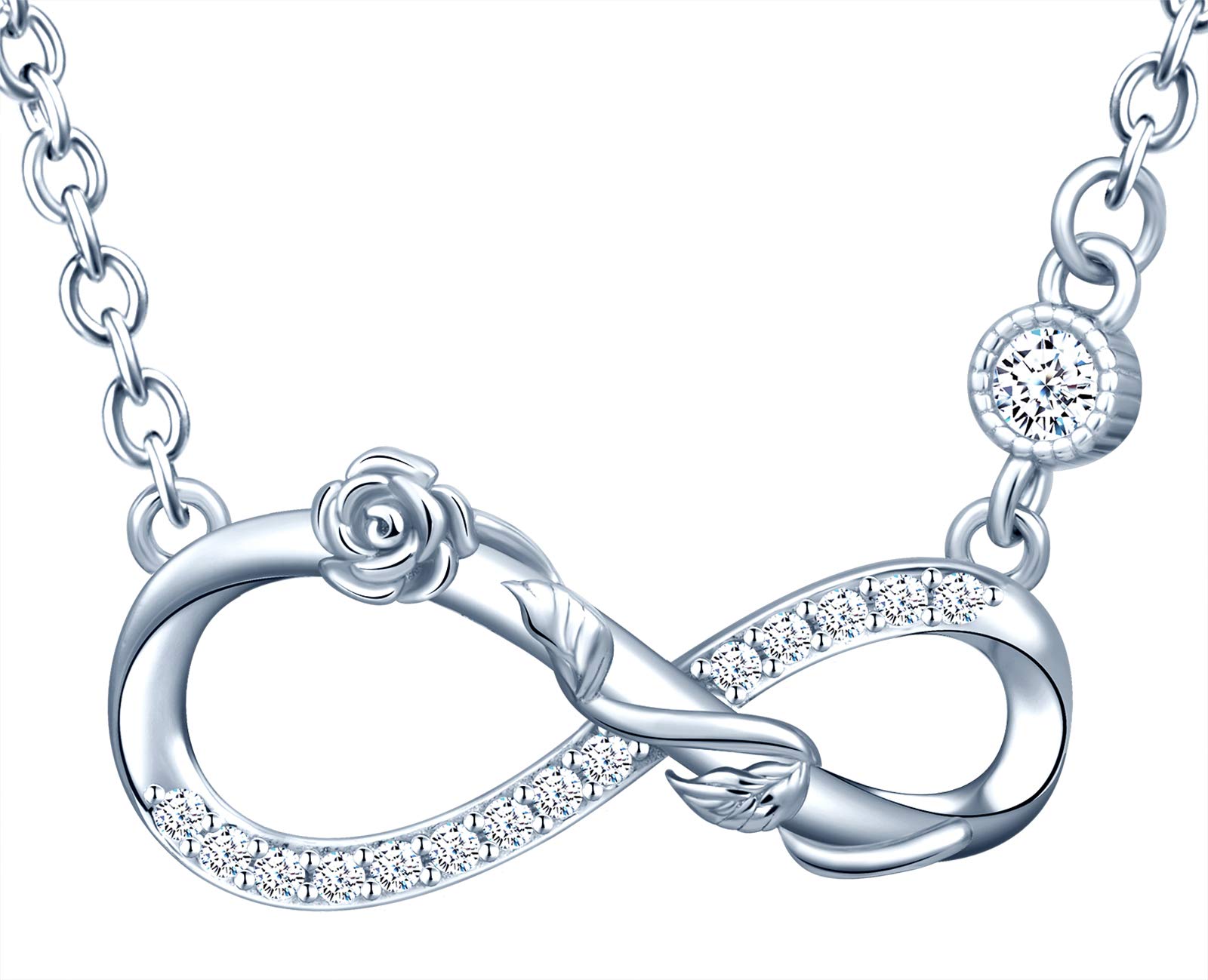 INFINIONLY Fashion Necklaces collana Silver-necklace infinito