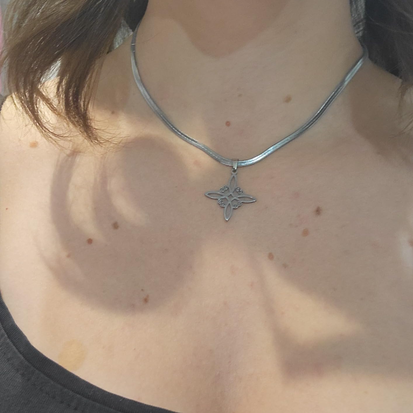 Eueavan Necklaces collana Triquetra nodo argento
