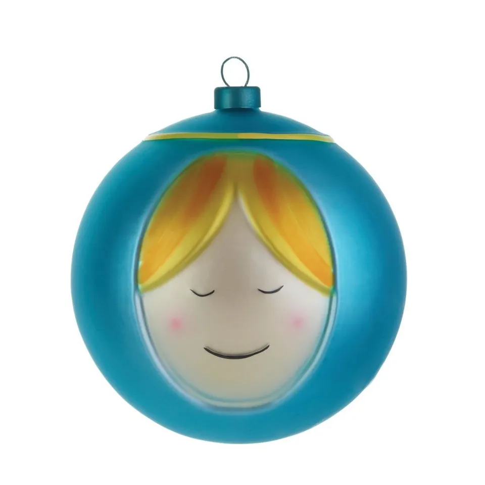 Alessi AMJ13 2 Madonna Palla Natale Vetro Soffiato Multicolore
