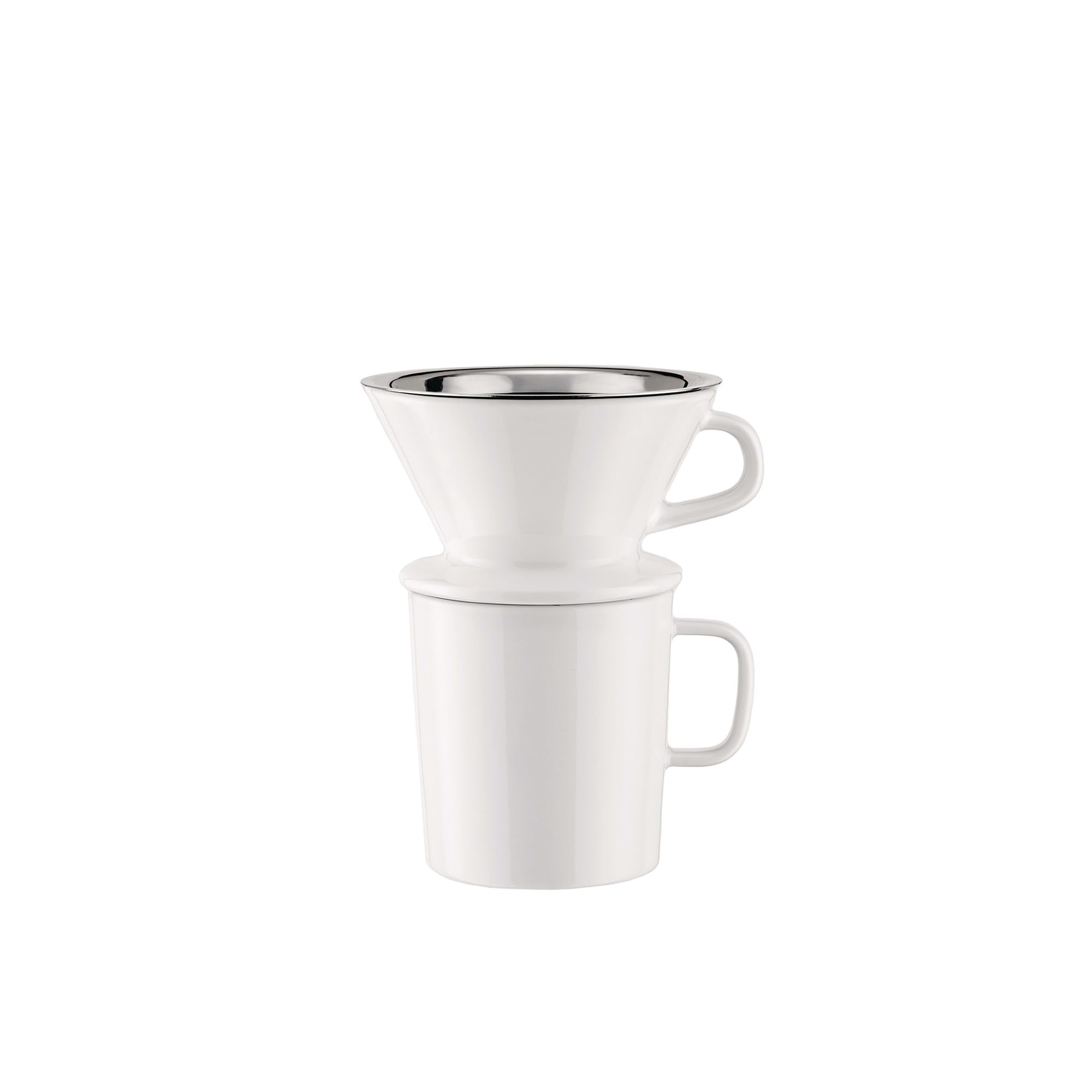 Alessi Slow Coffee KT01S1 Set Filtro Acciaio Vetro Porcellana