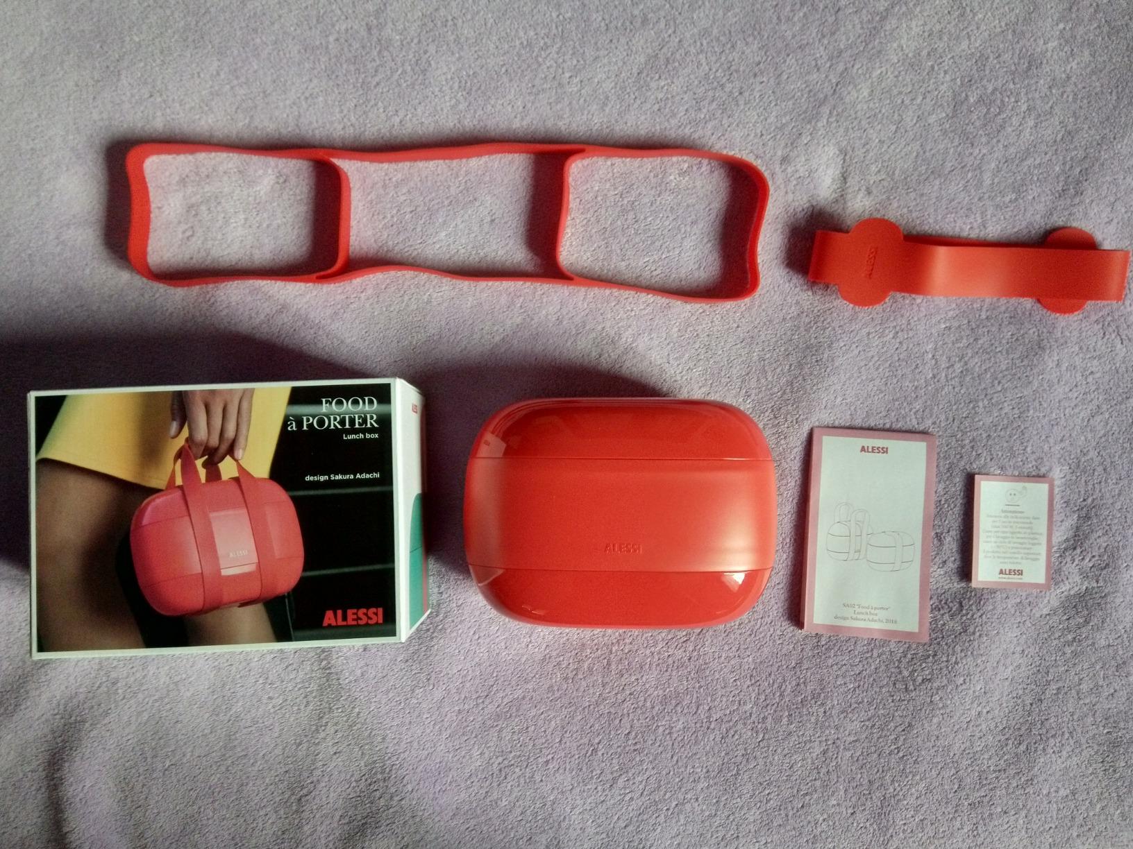 Alessi Food à Porter SA02 R Lunch Box 3 Scomparti Rosso
