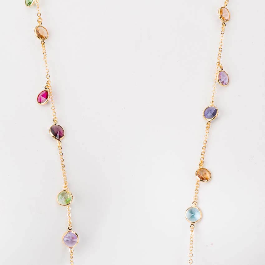 Chic Ad Hoc Collane Lunga placcato oro collana multicolor