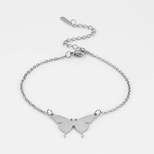 EUEAVAN Farfalla Bracciale bangle acciaio amicizia