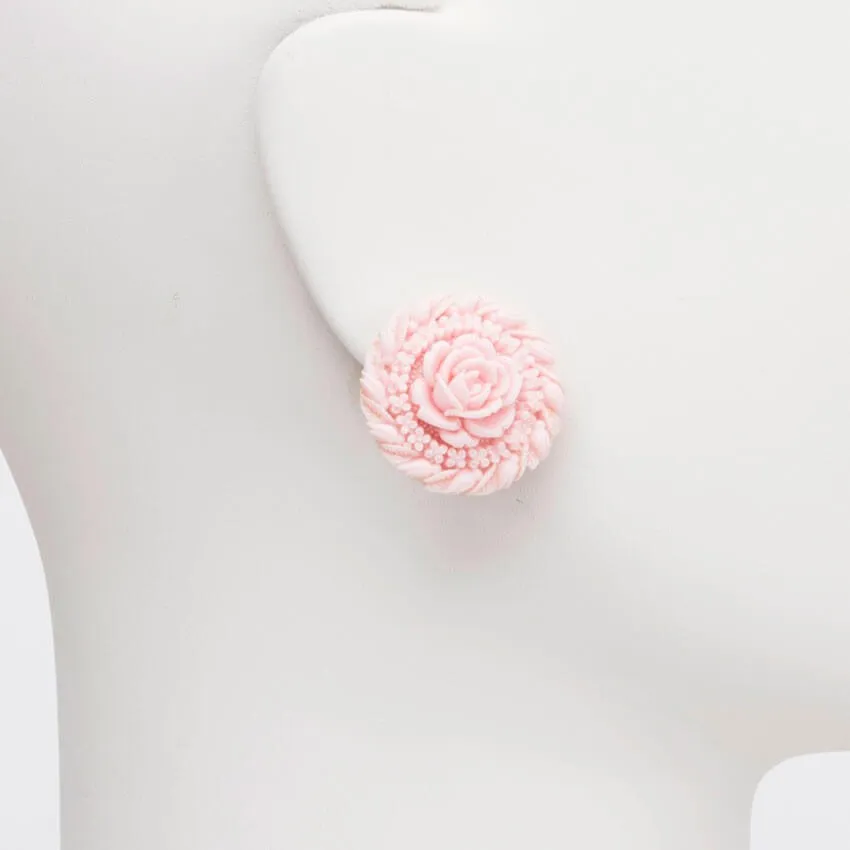 Chic Ad Hoc Orecchini a clip rosa peau d'ange