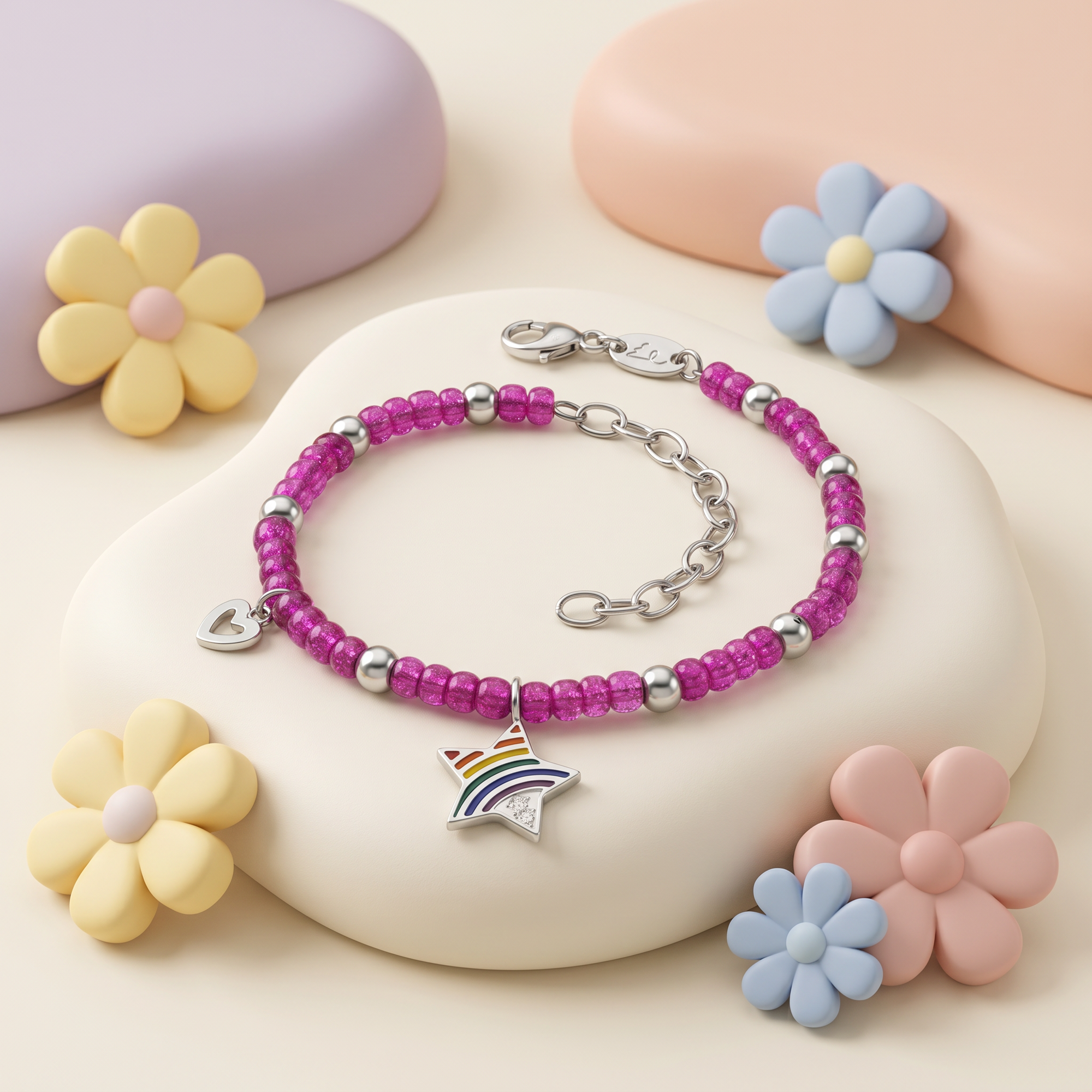 Engelsrufer Kinder bracciale acciaio stella zirconia