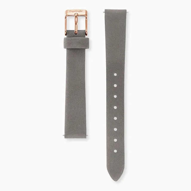 Engelsrufer Uhrenbänder cinturino pelle grigio 14 mm rosé