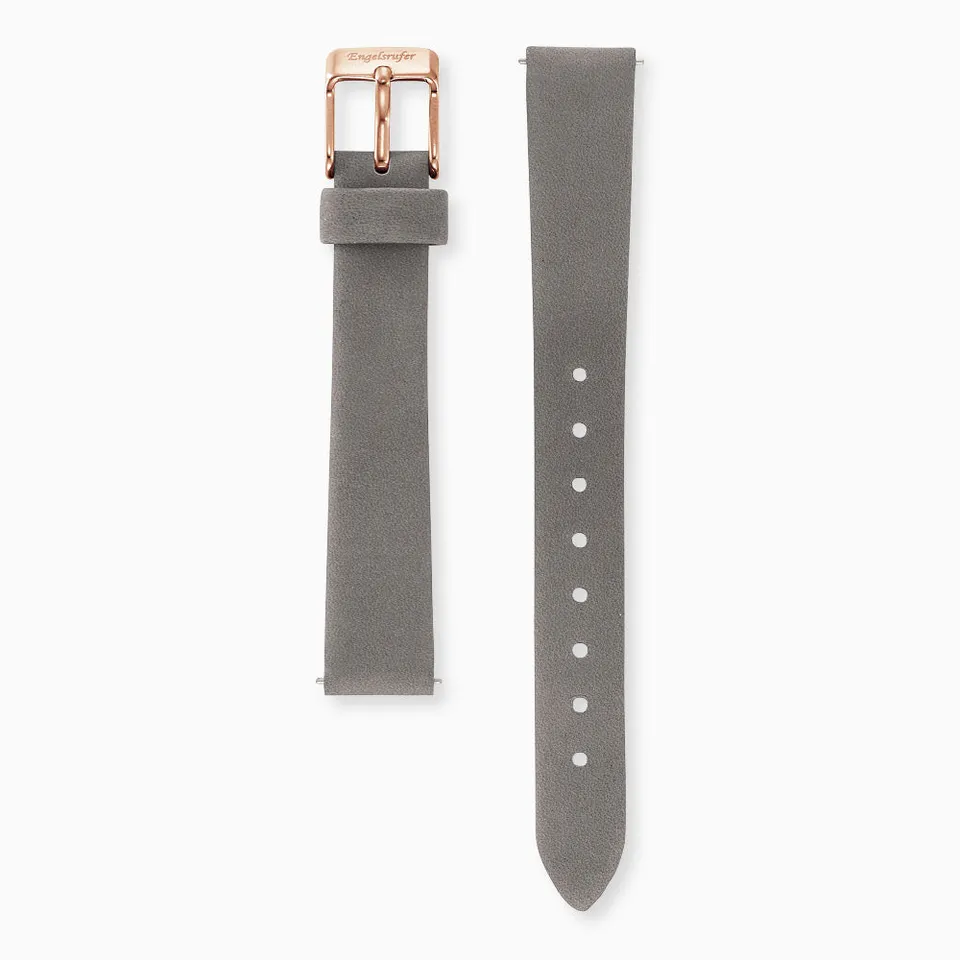 Engelsrufer Uhrenbänder cinturino pelle grigio 14 mm rosé