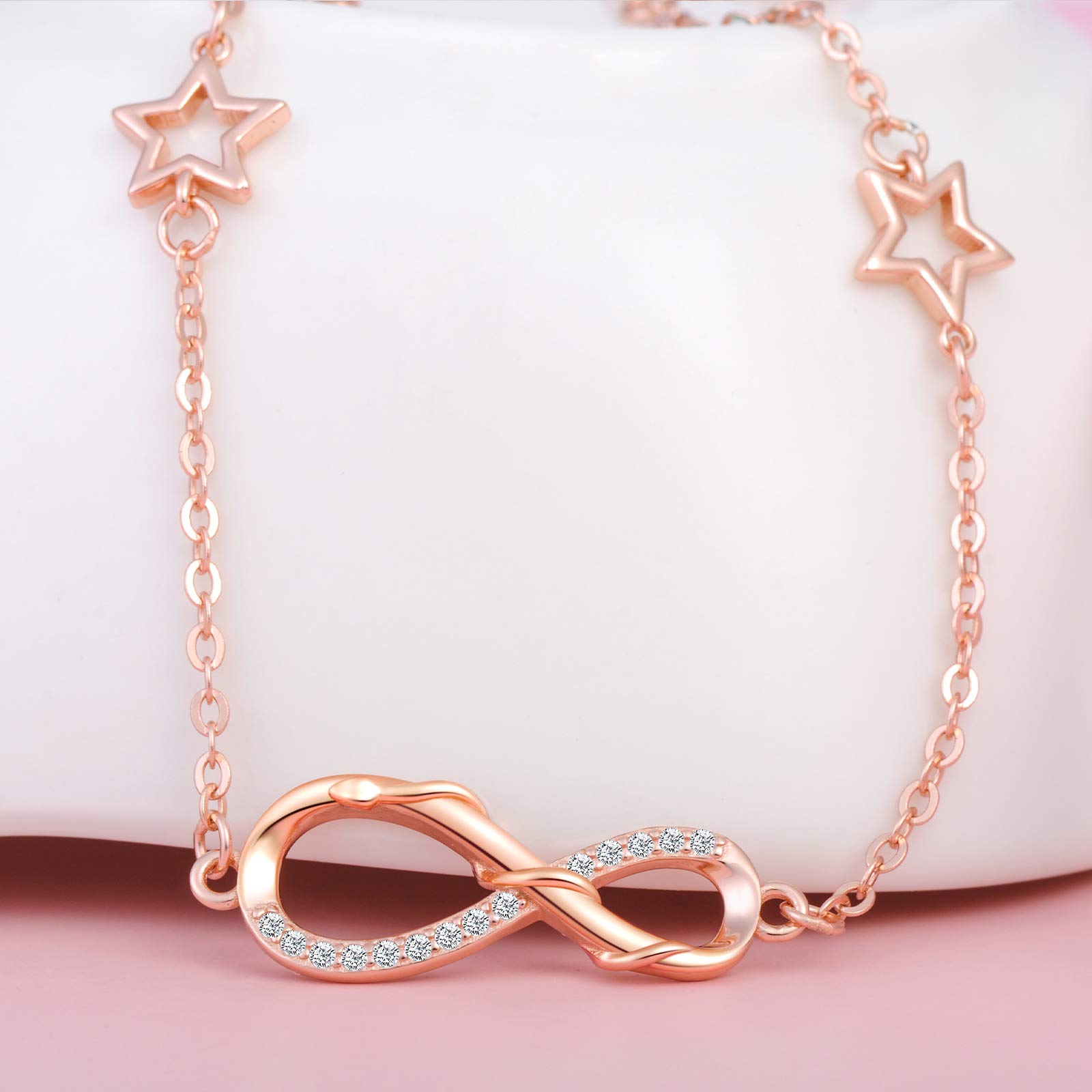 INFINIONLY Fashion Bracelets Bracciale Infinito C Stella Argento 925