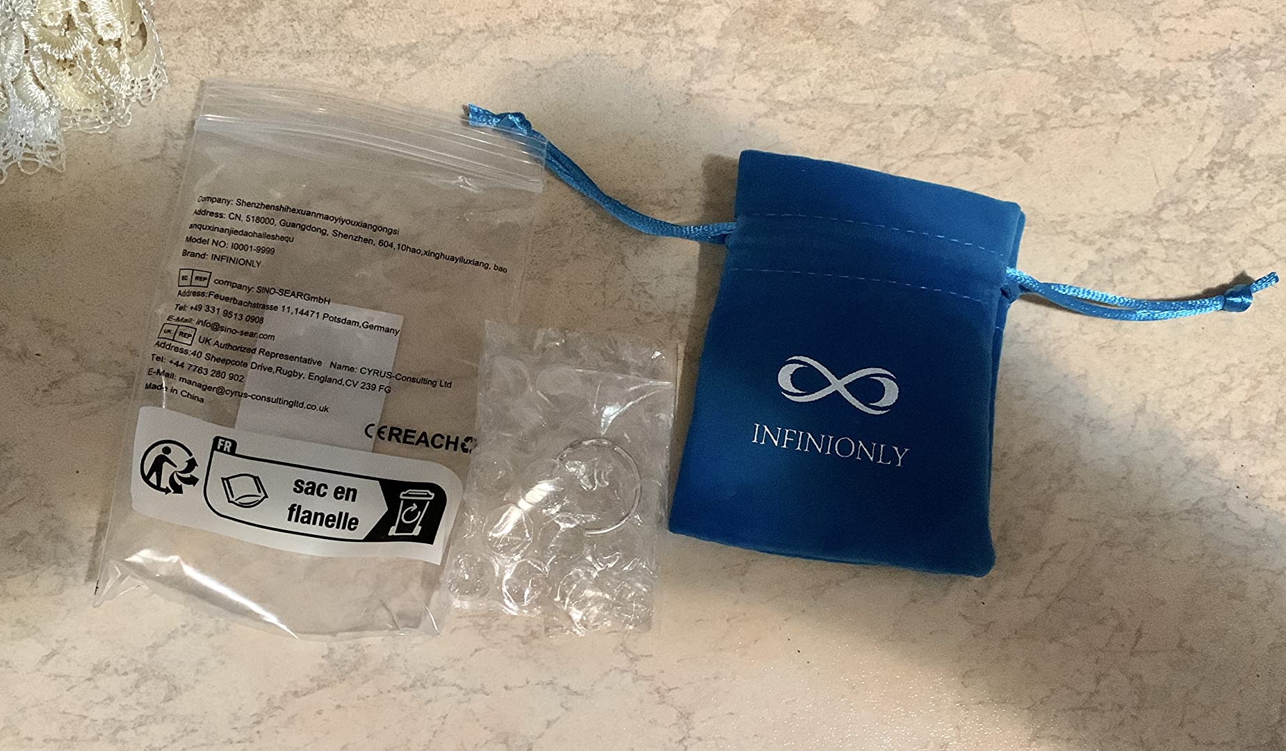 Infinionly Anello Argento 925 Infinito Zircone Aperto