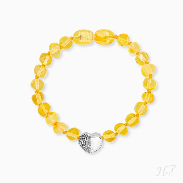 Engelsrufer Kinder Herzflügel bracciale ambra 14-16 cm