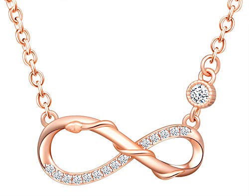 INFINIONLY Fashion Infinito Collana Oro Rosa Serpente