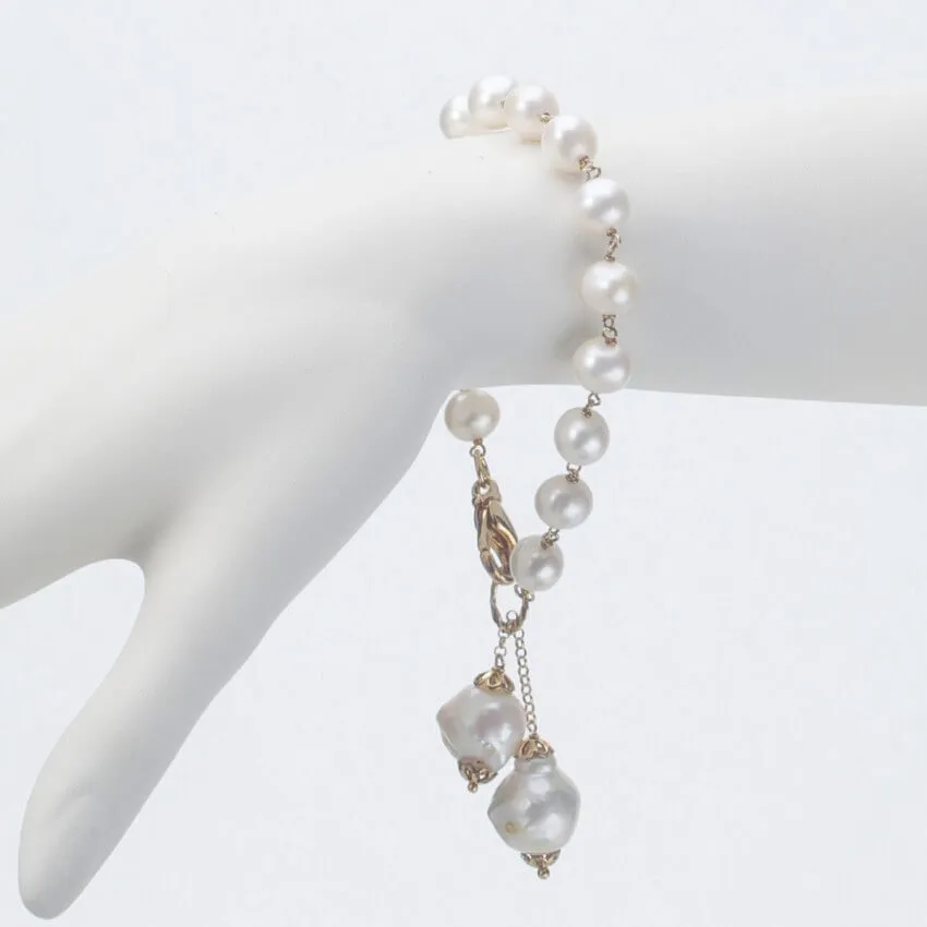 Chic Ad Hoc Bracciali Bracciale di Perle con Charms