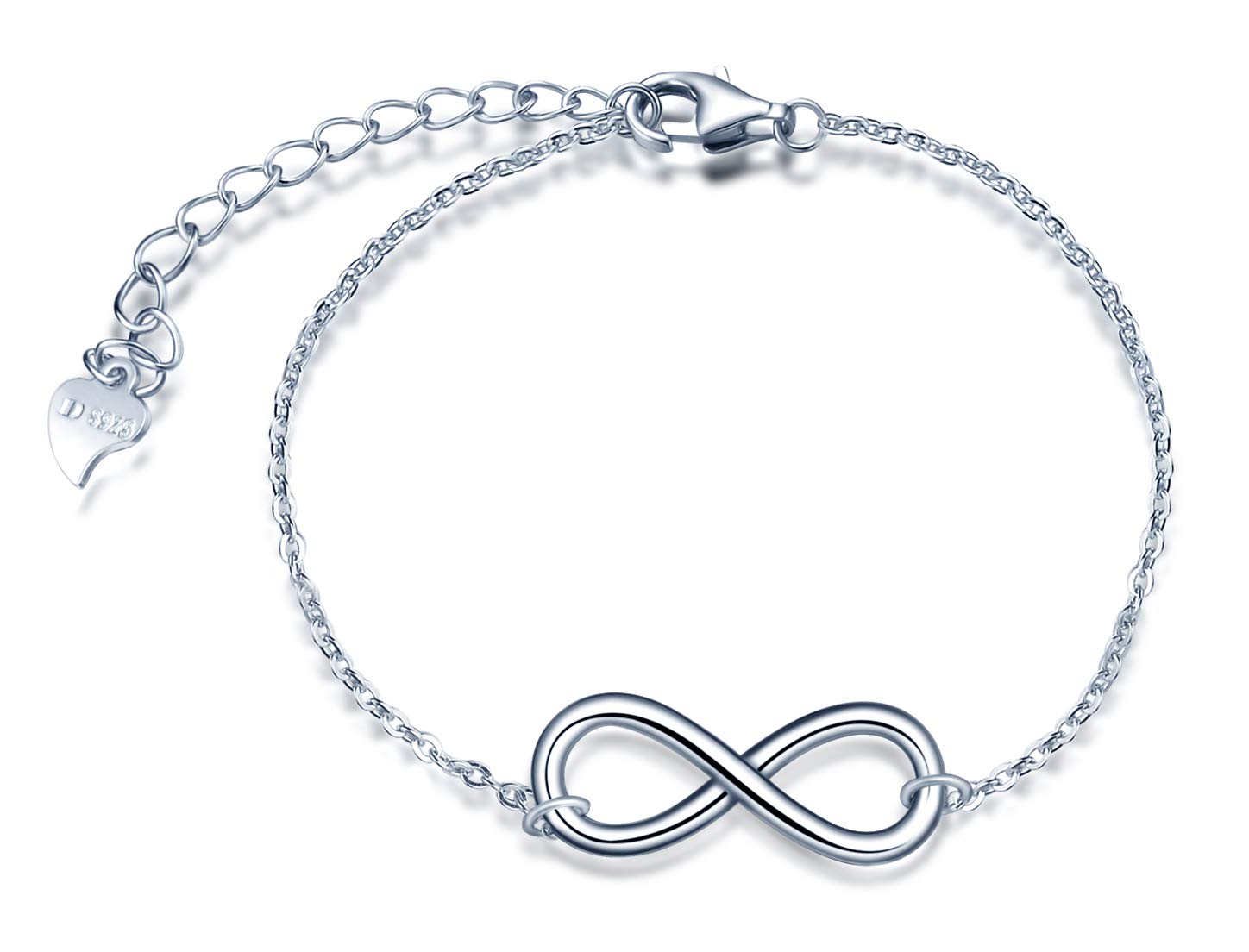 INFINIONLY Bracciale Infinito in Argento 925 Silver Regolabile