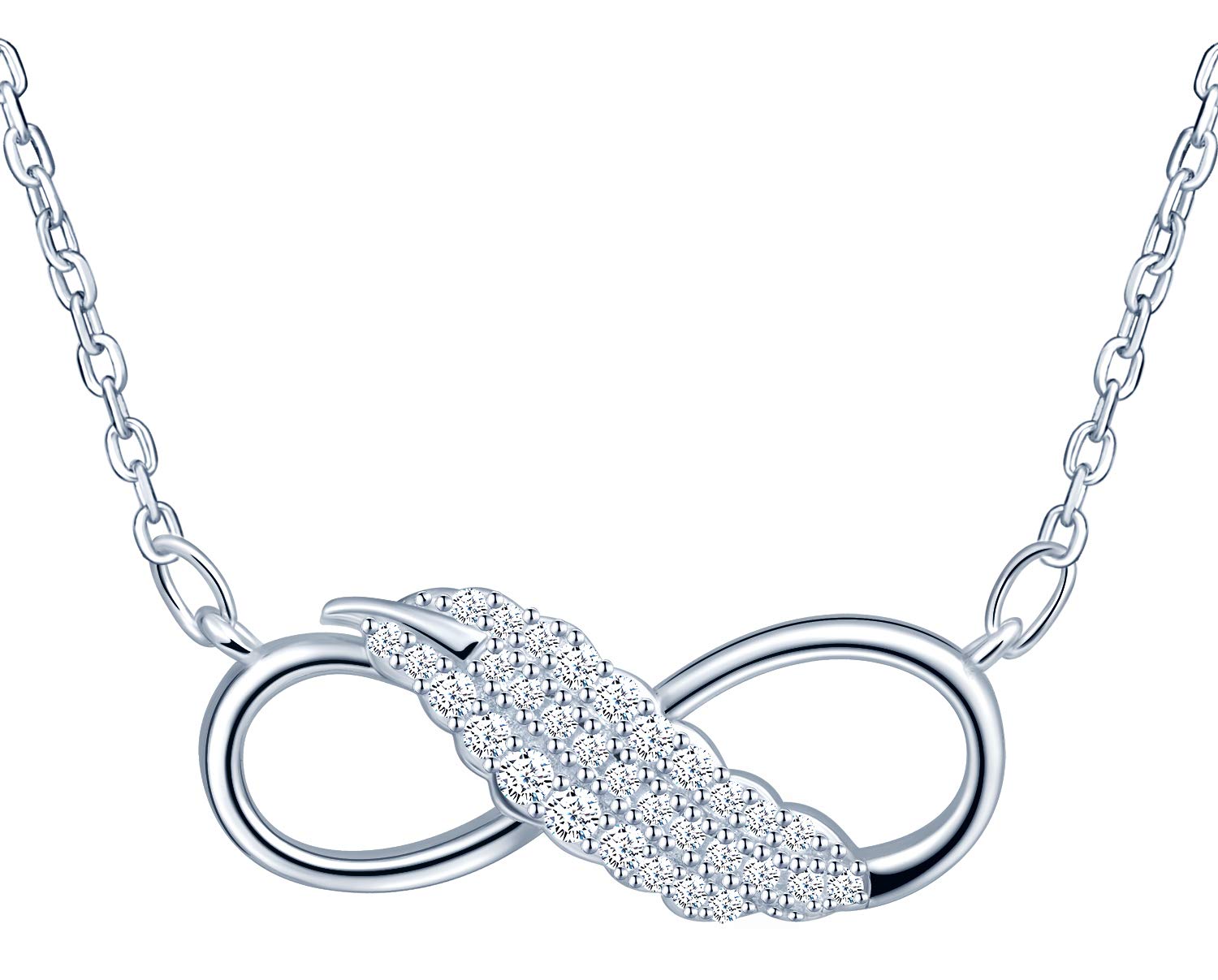 INFINIONLY Fashion Infinito Collana Argento Silver Zirconi