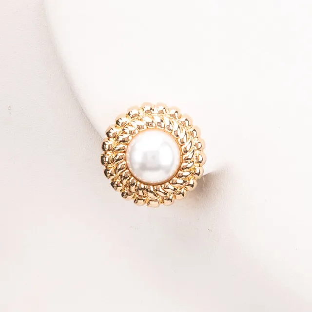 Chic Ad Hoc Orecchini clip perla fascione oro