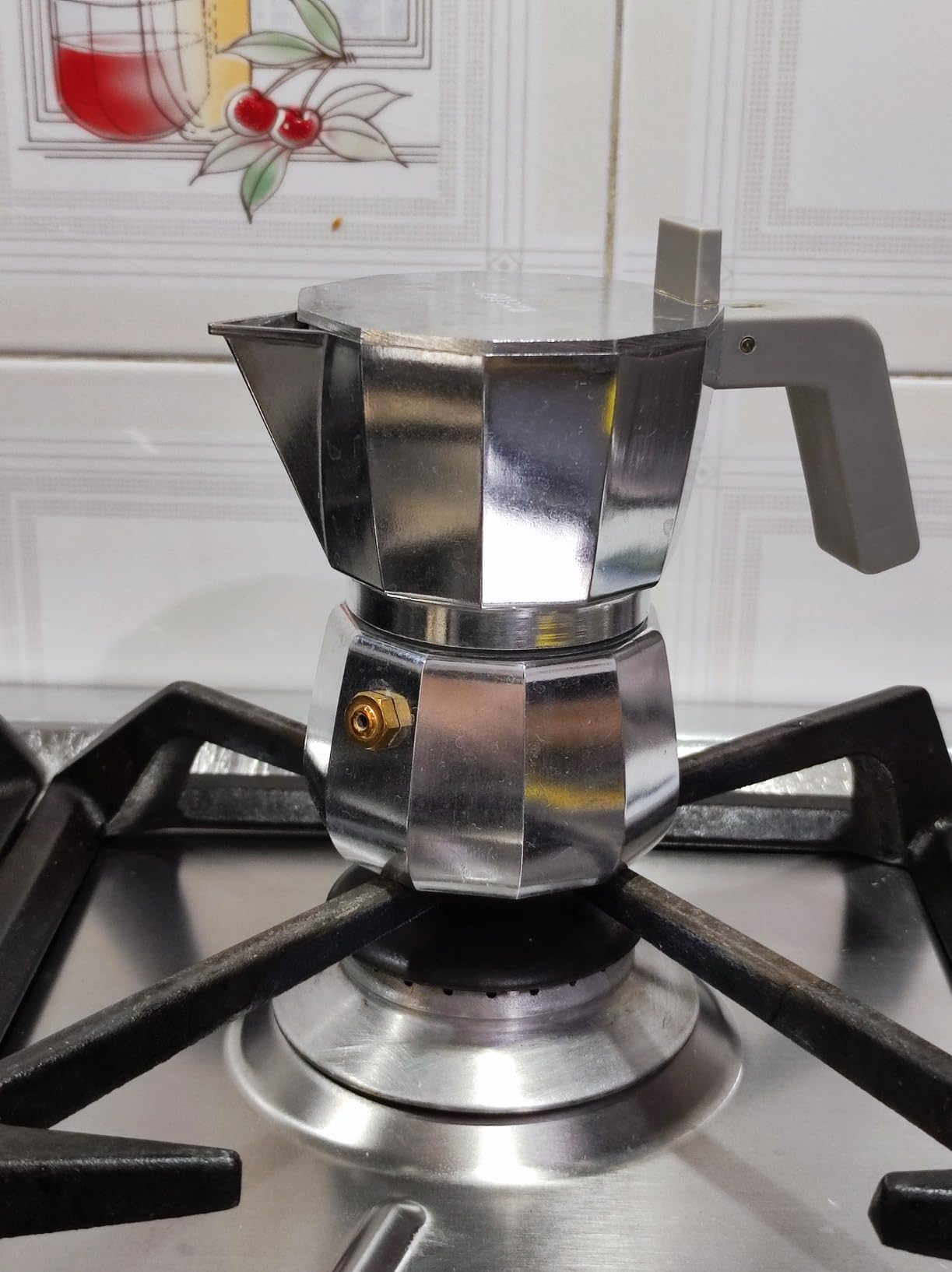 Alessi DC06/3 Moka Caffettiera Alluminio 3 Tazze Grigio 15 cl