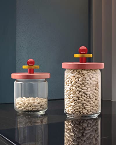 Alessi ES16/100 2 Mr Sottsass barattolo vetro rosa 12 cm