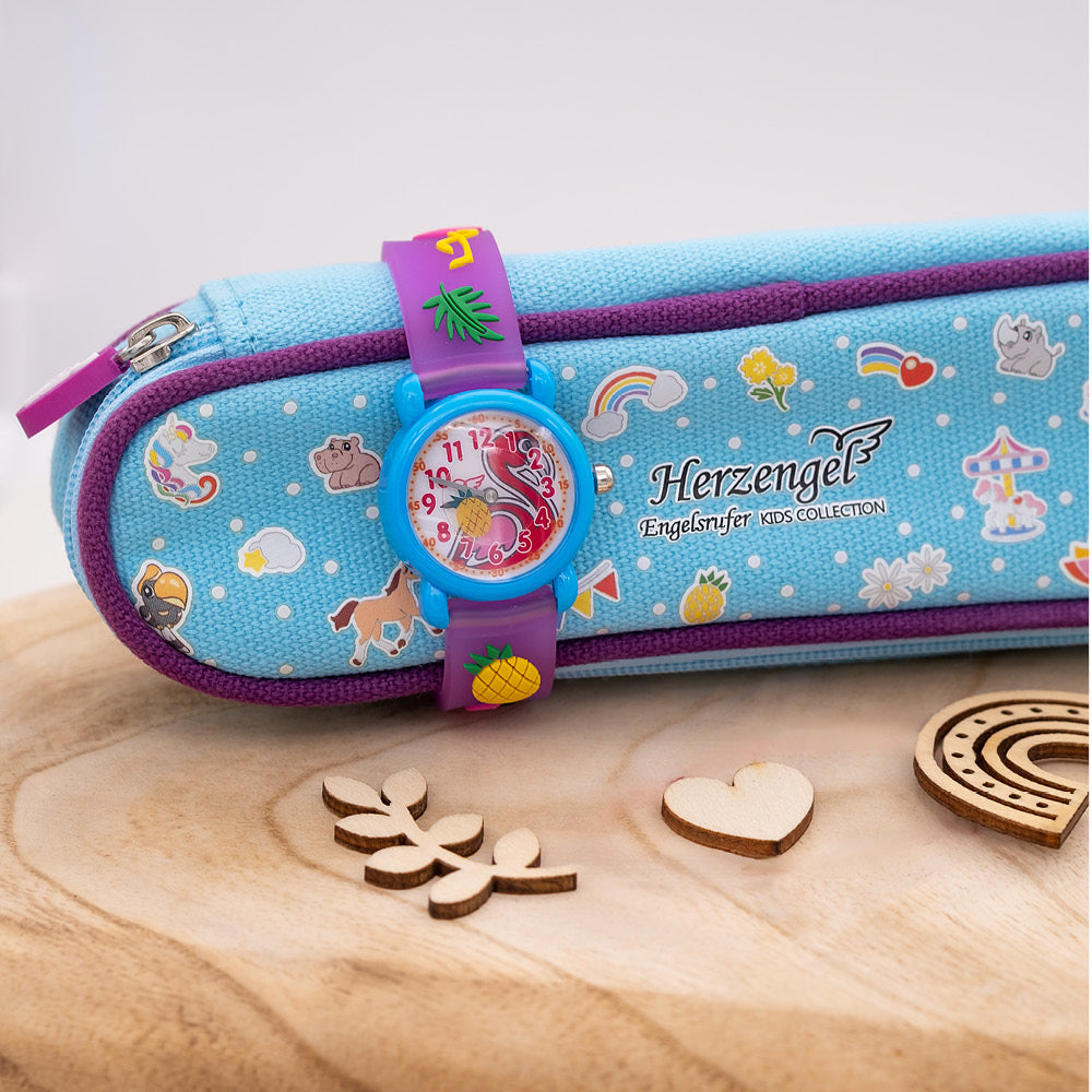 Engelsrufer Kinder orologio bambina fenicottero con astuccio