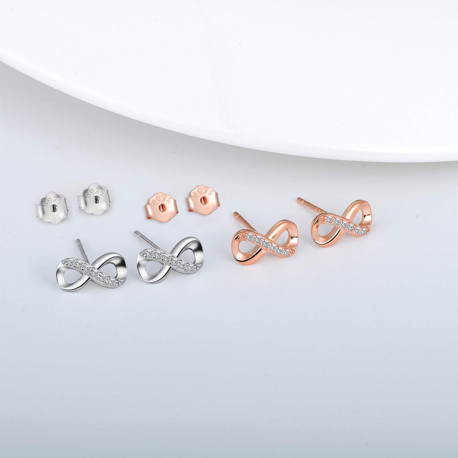 INFINIONLY Fashion Earrings orecchini argento 925 multicolor