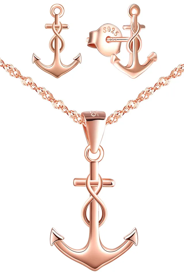 INFINIONLY Fashion D-Sets Parure Gioielli Oro Rosa Infinito