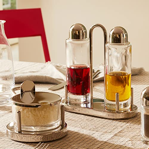 Alessi 5074 servizio olio e aceto acciaio cristallo