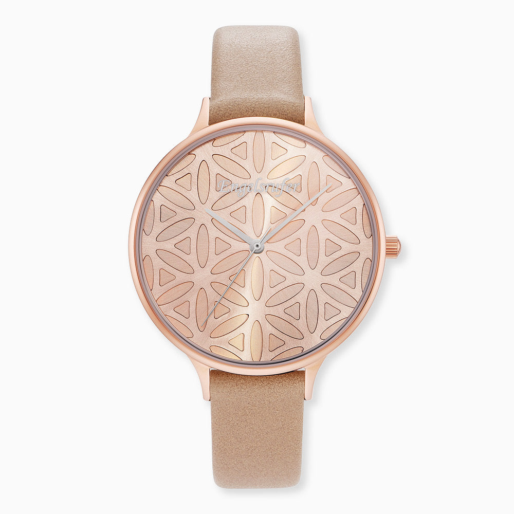Engelsrufer Uhren Orologio Fiore Vita Oro Rosa Nabuk