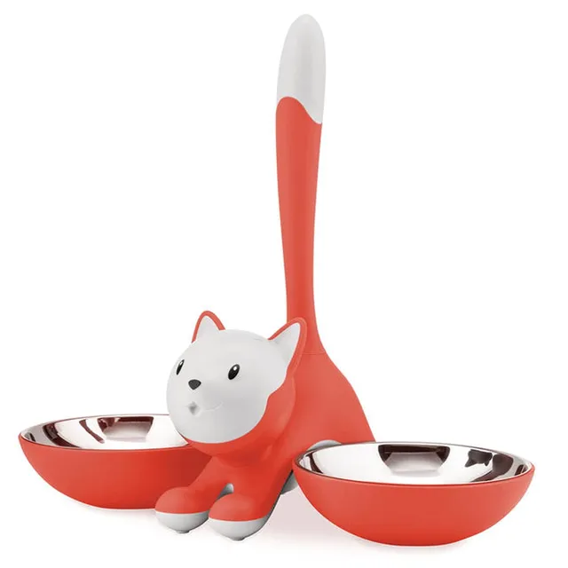 ALESSI Home Tigrito ciotola gatto arancione acciaio doppia