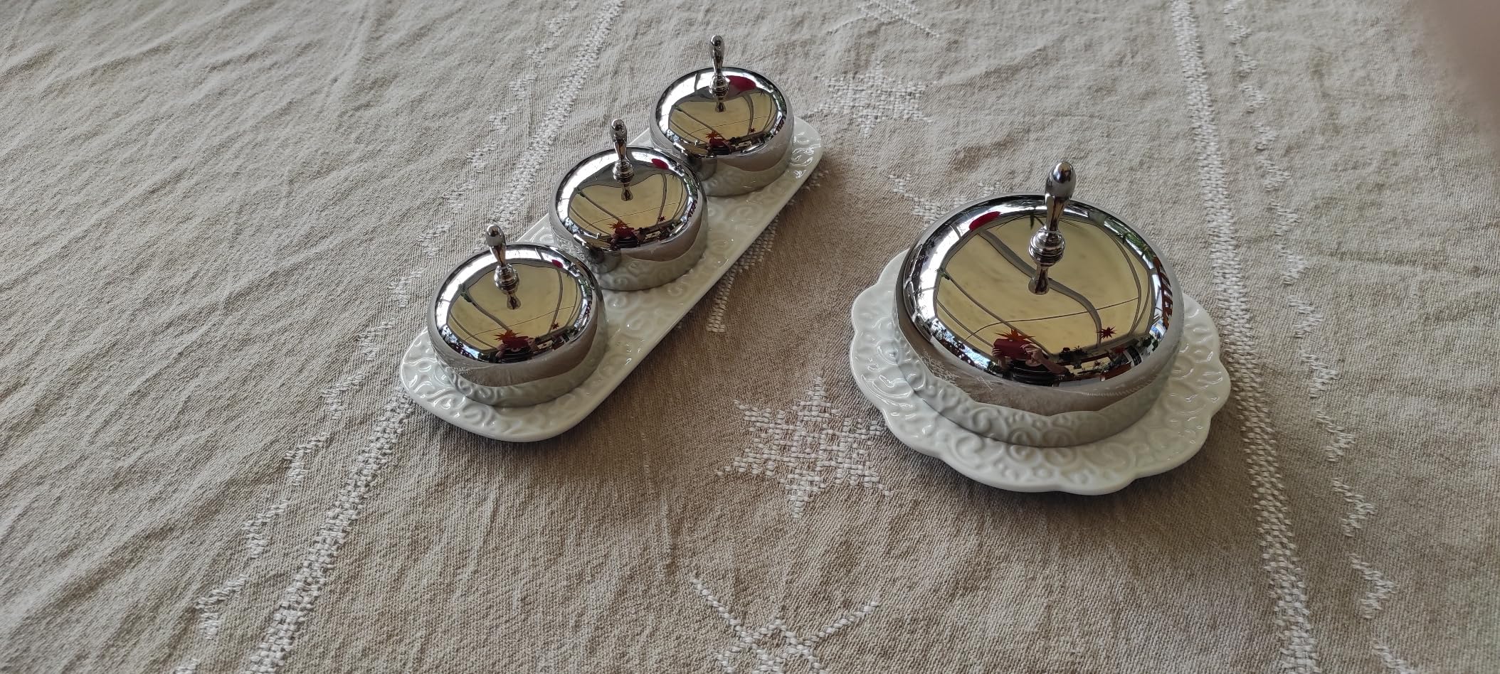 Alessi MW15 Dressed marmellatiera porcellana 3 scomparti