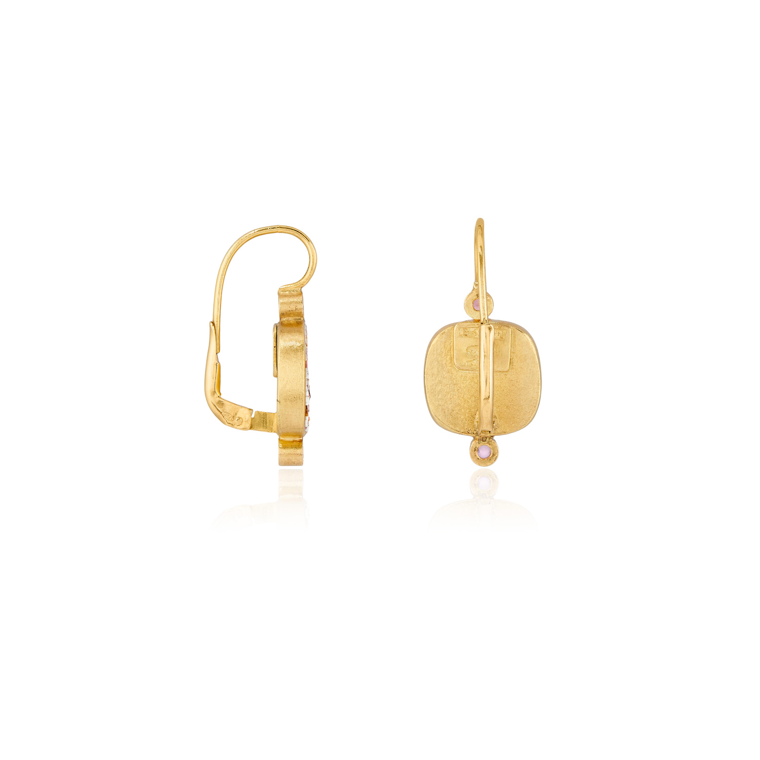 Le Sibille Cherry Blossom orecchini oro 18 ct zaffiri rosa