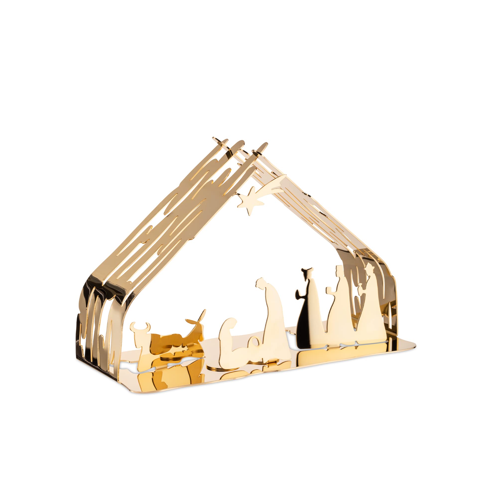 Alessi Bark Crib BM09 GD presepe acciaio dorato 13 cm