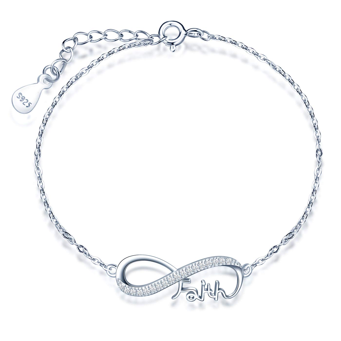 INFINIONLY Fashion Necklaces parure Silver-n infinito zirconi