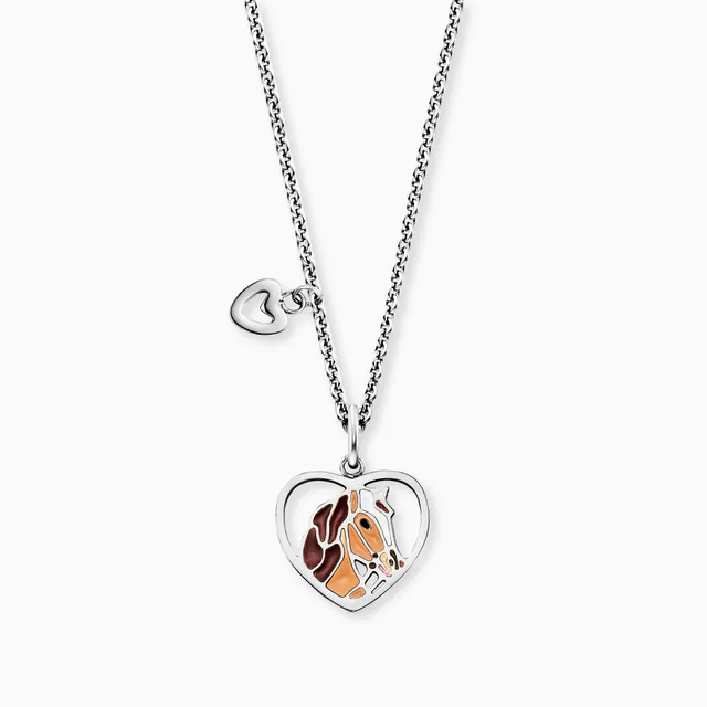 Engelsrufer Kinder Collana Bambina Cavallo Acciaio Smalto