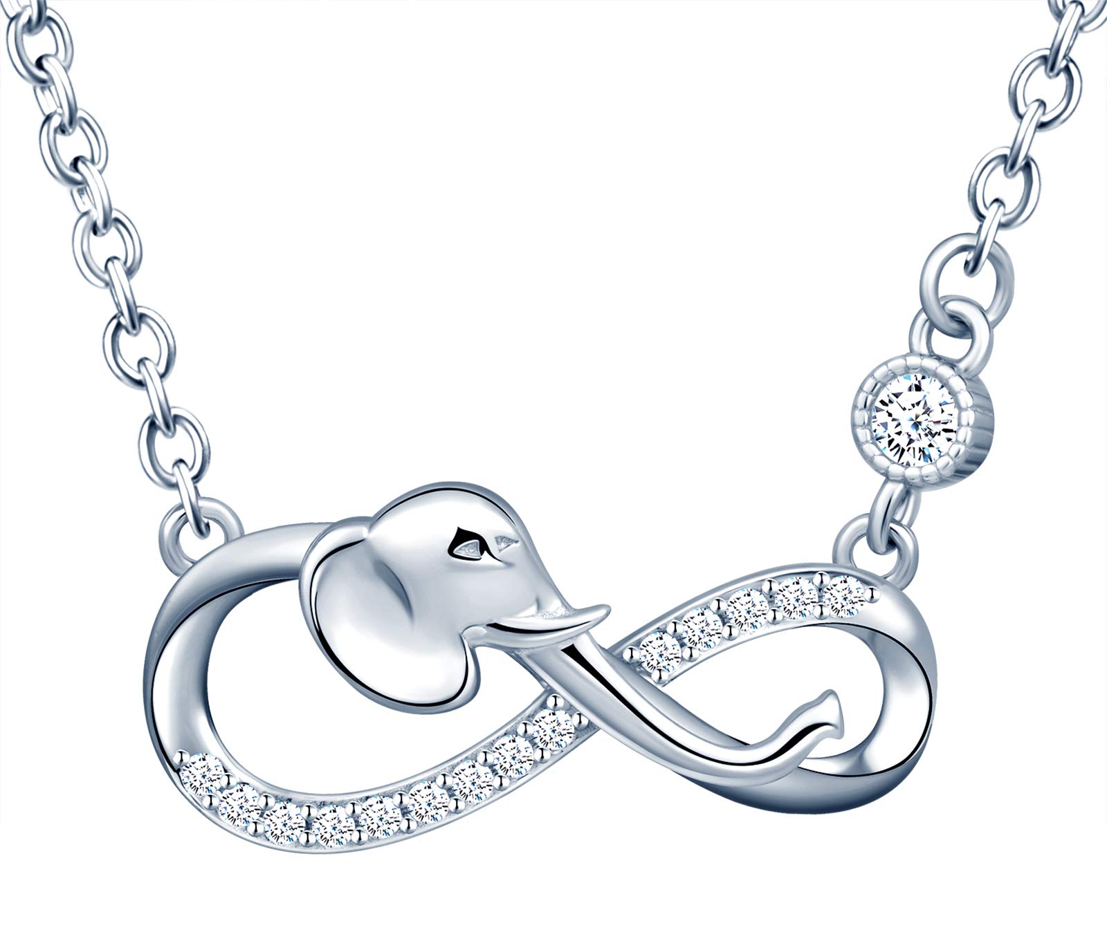 INFINIONLY Fashion Necklaces collana argento infinito elefante