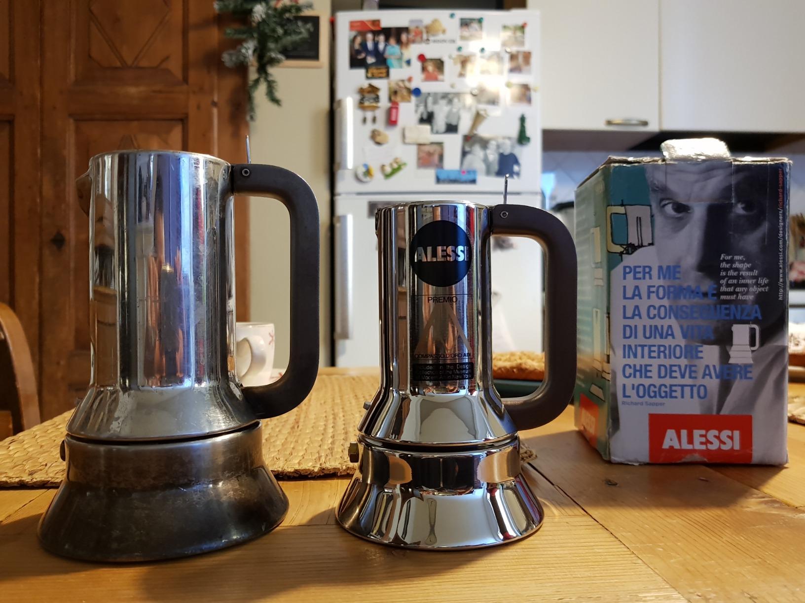 Alessi 9090/3 Caffettiera Acciaio 3 Tazze Induzione
