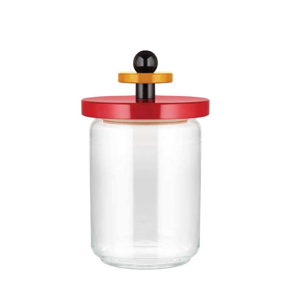 Alessi ES16/100 Mr Sottsass barattolo vetro 12x20,5 cm