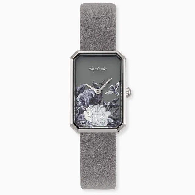 Engelsrufer Blume Orologio Acciaio Cinturino Nubuk Grigio